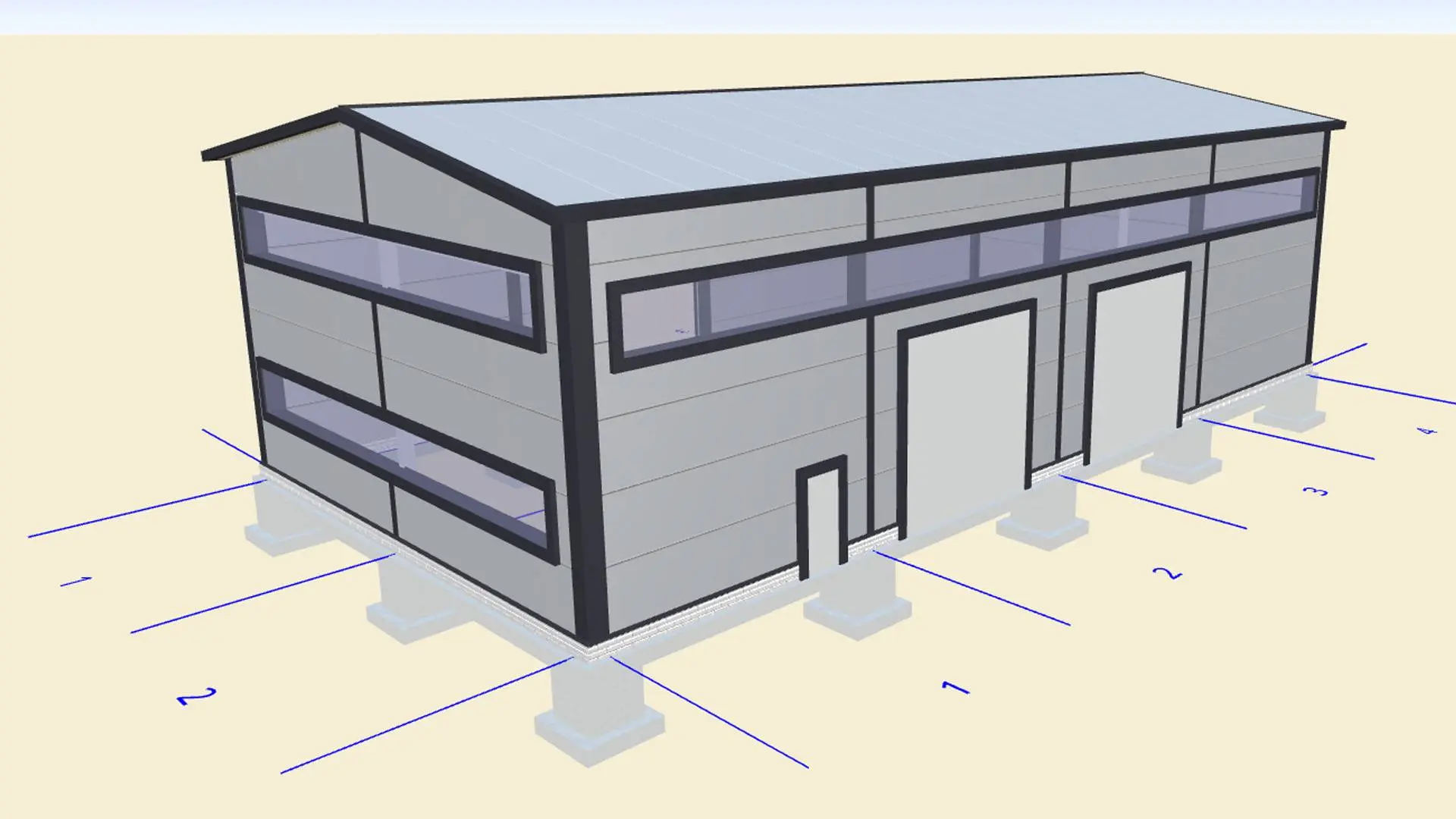 155. Быстровозводимый склад и мини цех автозапчастей 12Ш х 24д х 6В из ЛМК в г. Омск, Россия
