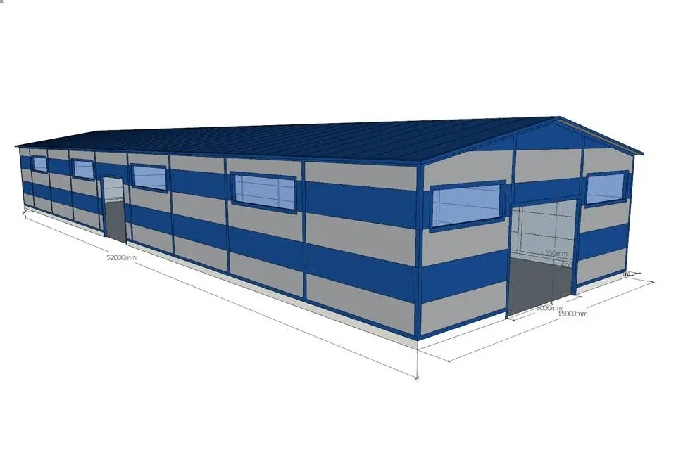 135. Быстровозводимый склад 15х52х6 в г. Домодедово, Россия