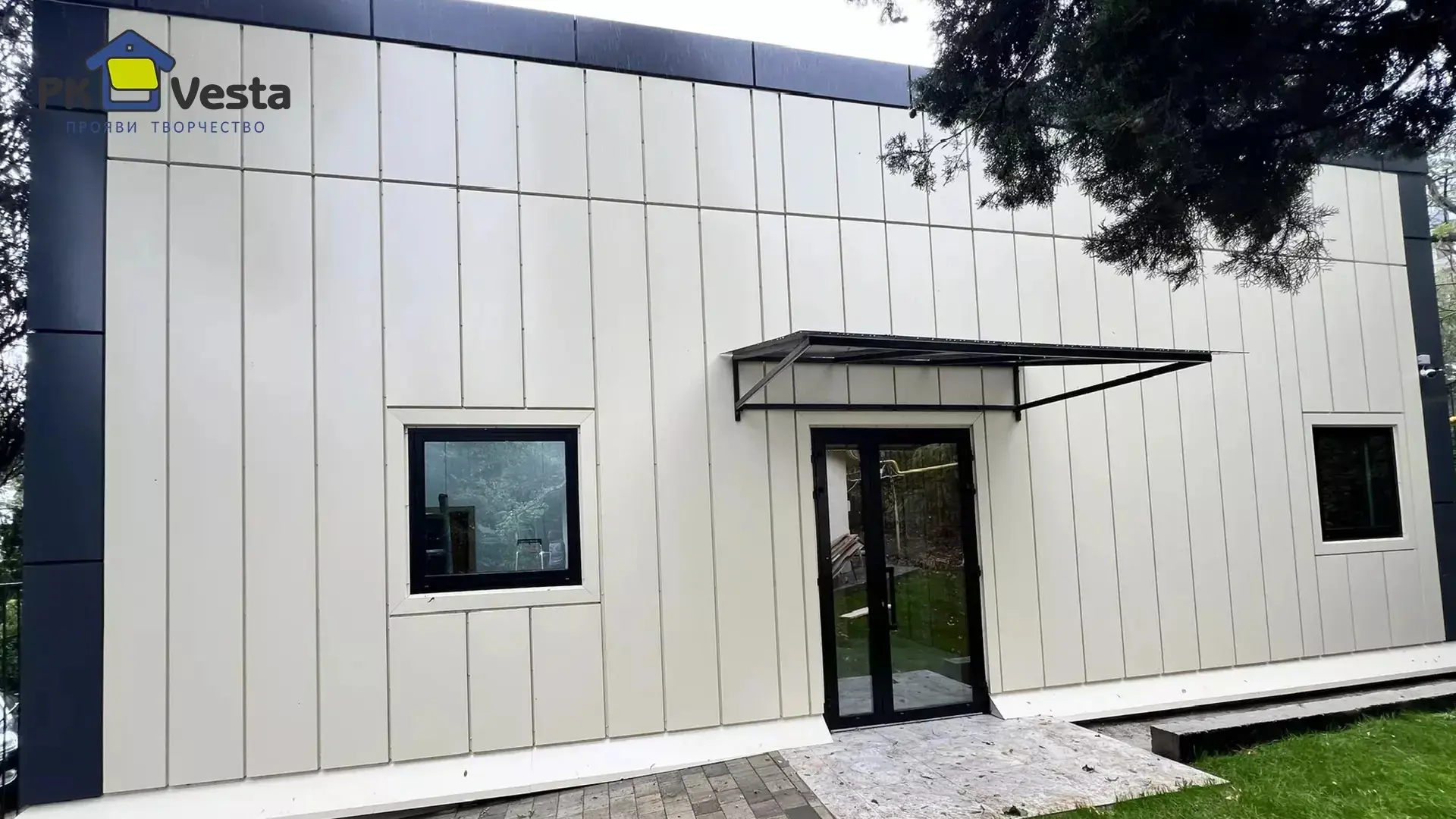 Завод  ПК Веста завершил монтаж быстровозводимой музыкальной школы 10Ш х 12Д х 3.3В из ЛСТК в п. Гурзуф, Крым, Россия