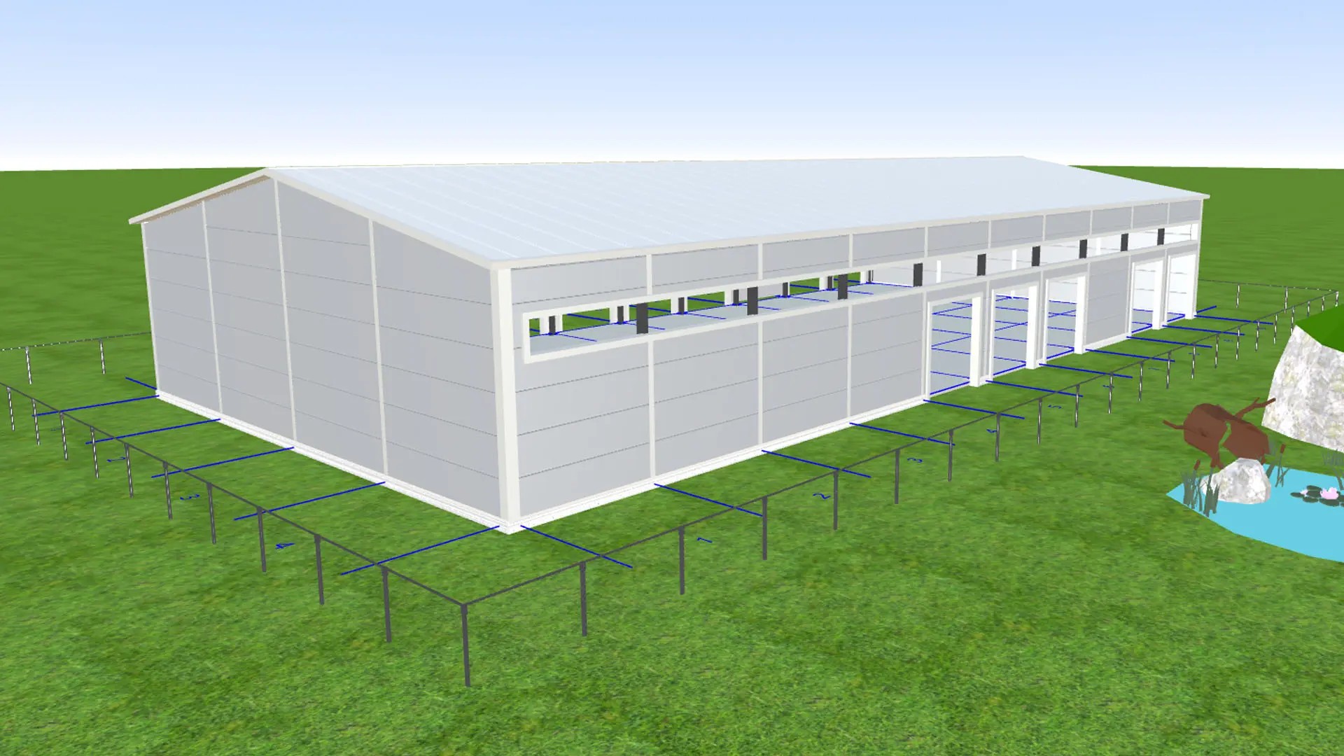 180. Быстровозводимый технический центр 24Ш х 50Д х 6В по ремонту двигателей грузовой техники г. Санкт Петербург, Россия 