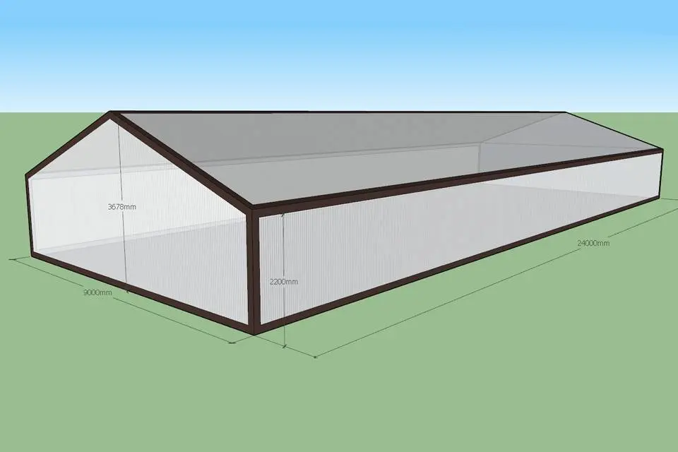 138. Быстровозводимая теплица 9х24х2 в поселке Партенит, Крым, Россия