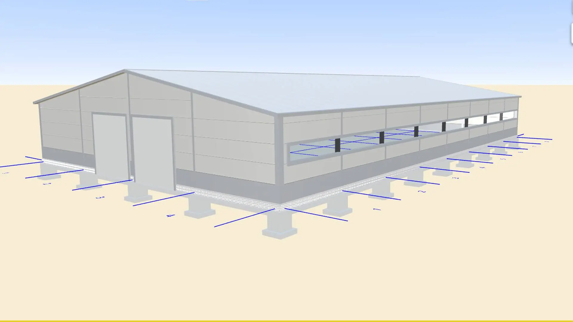 168. Быстровозводимый склад 30х48х4 для хранения пиломатериалов в г. Вязьма, Россия