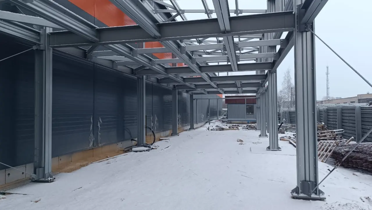 ПК Веста объявляет о заказе быстровозводимой офисной двухэтажной пристройки 8Ш х 24Д х 3/2.6 из ЛСТК к существующему зданию в г. Тула, Россия