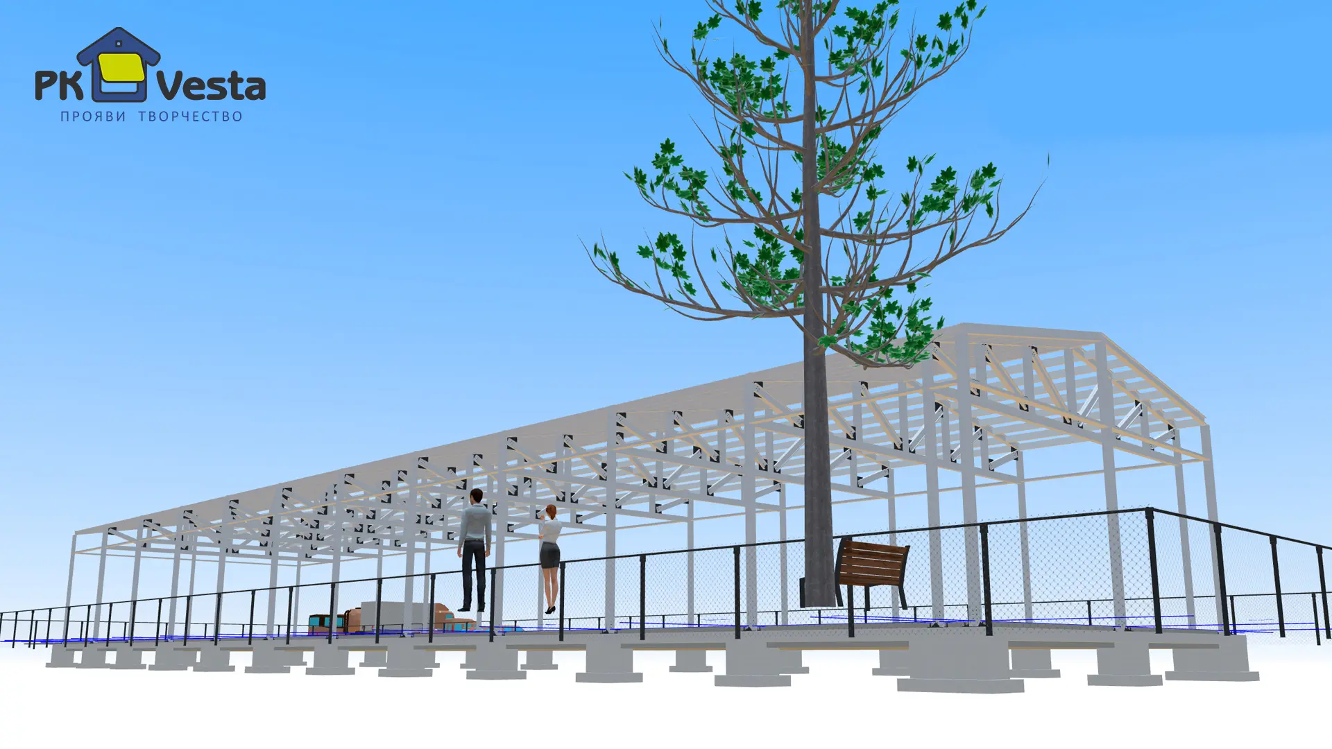 210. Быстровозводимый ангар 16Ш х 67Д х 6В (1 072 кв.м.) из ЛСТК в г. Атырау, Казахстан