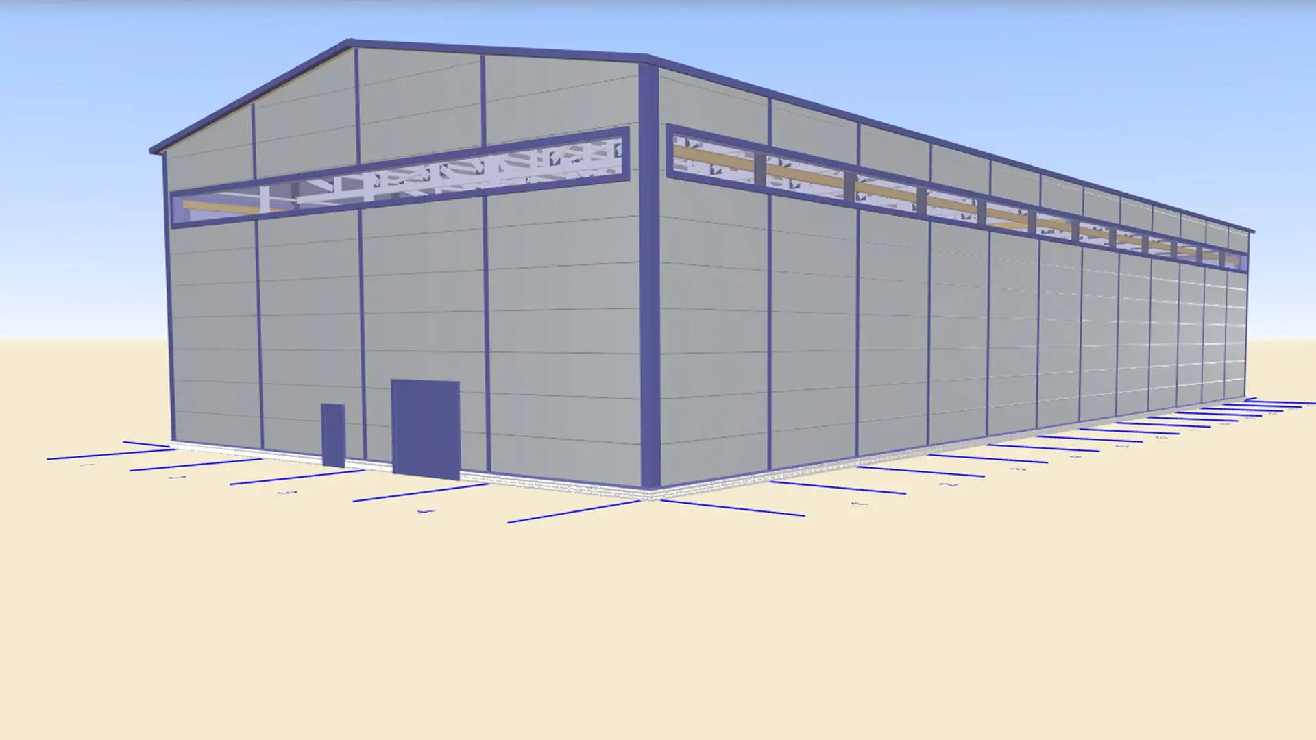 126. Быстровозводимый склад 24х60х10 для военного завода в г. Тула, Россия