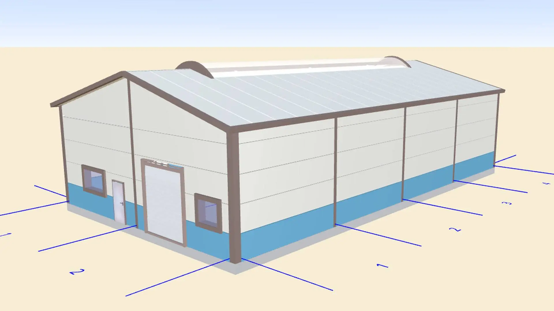 183. Быстровозводимый ангар 12Ш х 24Д х 4В из ЛСТК для хранения лодок в г. Омск, Россия